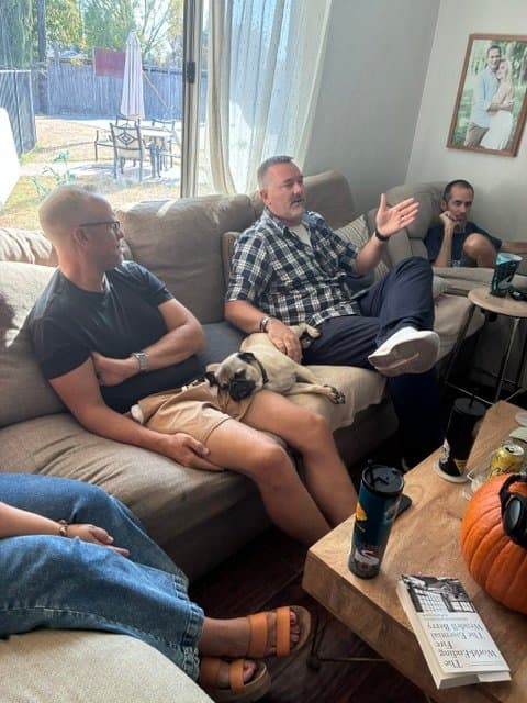 Visiting with friends